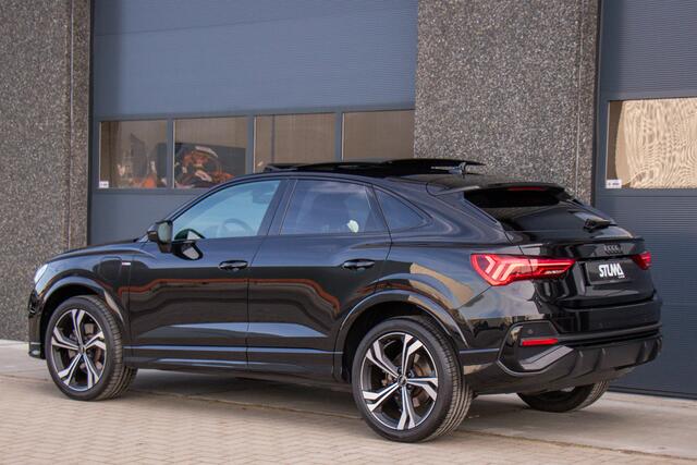 Audi Q3 Sportback 45 TFSI e S Edition | S-Line | Full Option | BTW | 1 Eigenaar | Dealer Onderhouden | Pano | Matrix LED | Sonos | 360 View | Sfeer | Virtual | 20 Inch | Climate | Stoelverwarming | Vol Leder | Keyless | ACC | Dode Hoek Detectie | Garantie