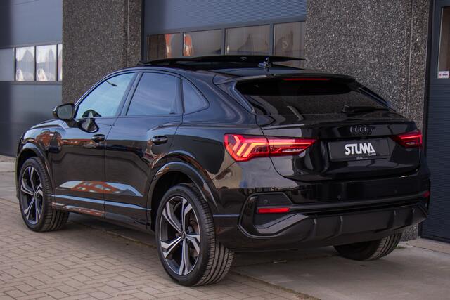 Audi Q3 Sportback 45 TFSI e S Edition | S-Line | Full Option | BTW | 1 Eigenaar | Dealer Onderhouden | Pano | Matrix LED | Sonos | 360 View | Sfeer | Virtual | 20 Inch | Climate | Stoelverwarming | Vol Leder | Keyless | ACC | Dode Hoek Detectie | Garantie