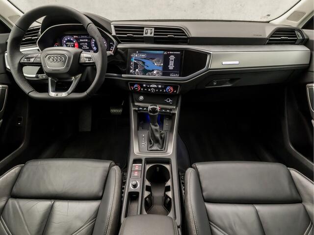 Audi Q3 Sportback 35 TFSI S-Line Sport 150Pk Automaat (2X S-LINE, APPLE CARPLAY, GROOT NAVI, LEDER, SFEERVERLICHTING, STOELVERWARMING, SPORTSTOELEN, ADAPTIVE CRUISE, GETINT GLAS, TREKHAAK, PLAT SPORTSTUUR, NIEUWSTAAT)