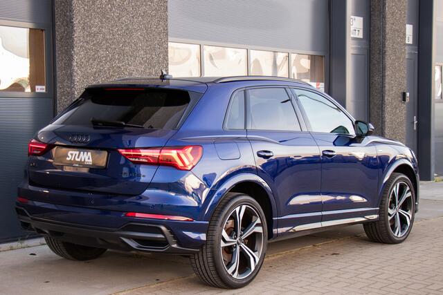 Audi Q3 45 TFSI e S edition | S-Line | 20 Inch | Keyless | Memory Seats | DAB | Matrix LED | Virtual | Sfeer | Sonos Audio | Navarra Blue | Carplay | ACC | Dode Hoek | Dealer Onderhouden | BTW | Garantie