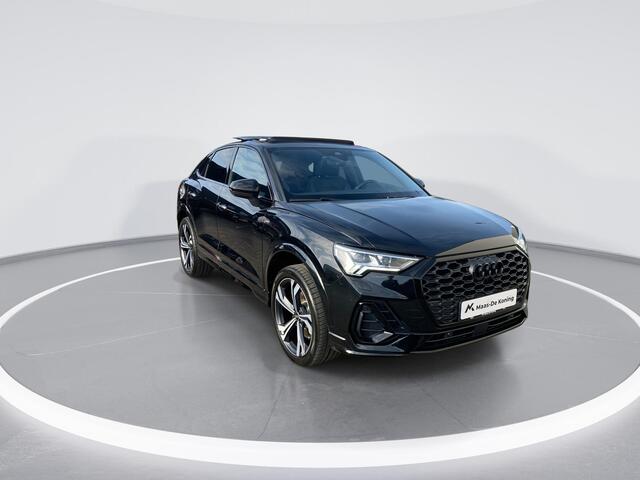 Audi Q3 Sportback 45 TFSIe S Line 180kW/245PK · Panoramadak · Dodehoeksensor · Apple/Android Car Play · Drive select · Leder/Alcantara · 20'' ·
