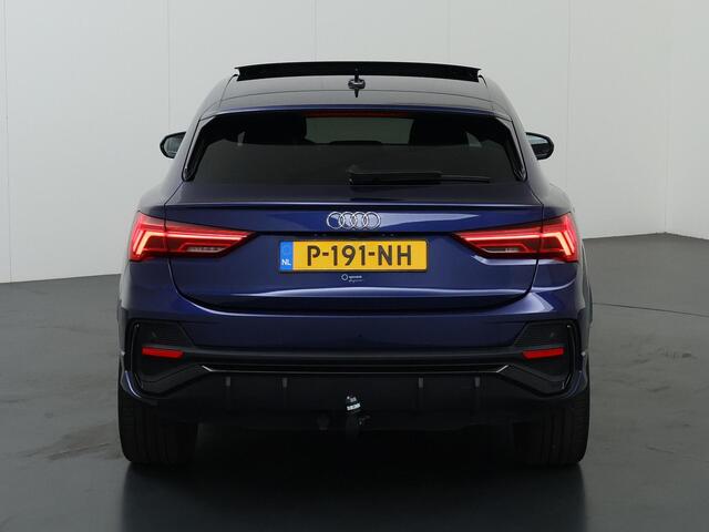 Audi Q3 Sportback 45 TFSI e S Edition | Panoramadak | Trekhaak | Sportstoelen | Stoelverwarming | Camera | DAB | Appel CarPlay/Android Auto | Draadloos Opladen telefoon | Adaptieve Cruise Control | Ele. verstelbare stoelen + Geheugen | Ele. kofferdeksel |