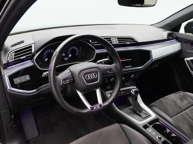 Audi Q3 Sportback 35 TFSi 150 Pk Automaat S-Line | Stoelverwarming | Adaptive Cruise | Camera | Maxton Pakket | CarPlay | Black Style | 21 Inch | 58.892 Km !!