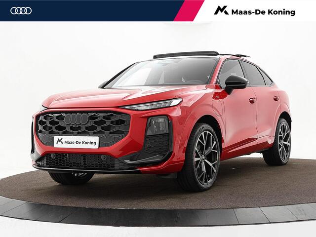 Audi Q3 Sportback 1.5 200kW e-hybrid S edition 272 PK · Tech pro · Glazen panoramadak · Sportstoelen alcantara met rode stiksels