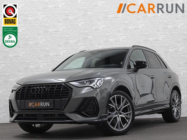 Audi Q3 35 TFSI S-Line | ACC | Trekhaak | Leder | Sportstoelen | Matrix-LED | Standkachel | Sfeerverlichting | Uniek Interieur | Carplay | 20 inch | Audi-Sound | Getint Glas | Lane-Assist | Stoelverwarming | Virtual-Cockpit | Dodehoek |