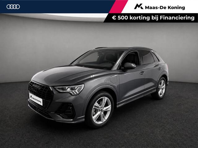 Audi Q3 45 TFSIe 245pk S edition · Trekhaak Wegklapbaar · 360 Camera · Lederen Bekleding · Adaptive Cruise Control · Apple/Android Car Play · Elek. Achterklep · Keyless · 19'' Inch ·