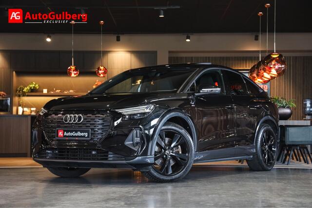 Audi Q4 Sportback e-tron 40 S-Line Black edition 77 kWh Sportstoelen S-Leder, Pano, ACC, Head-up, Matrix, Camera, Virtual cockpit, Spiegel/ Sport Design/ Beveiligings/ Dynamica/ Comfort/ Hulp Advance/ Ambiente+/ Pakket, Lmv.