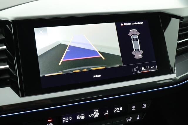 Audi Q4 Sportback e-tron 40 204pk S edition 77 kWh SOH 91% Leder Memory Sonos Head-Up Stoelverwarming Warmtepomp Camera Navigatie 2x S-Line