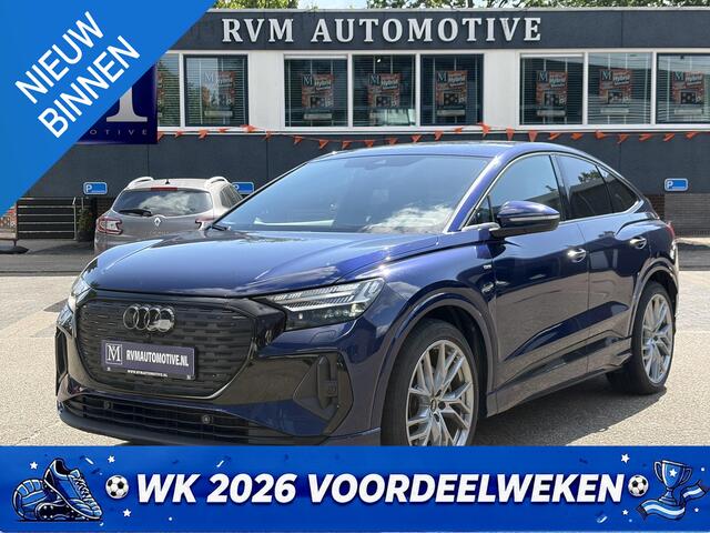 Audi Q4 Sportback e-tron 45 S Edition 82 kWh S-LINE BINNEN + BUITEN VAN: 48.900,- VOOR: 44.877,- UW WKOORDEEL: 4.023,- | 21 INCH!| MEM. STOEL| ACHTERUITRIJCAMERA| NAPPA LEER| DIAMOND STICHING | FABR. GARANTIE T/M 2028