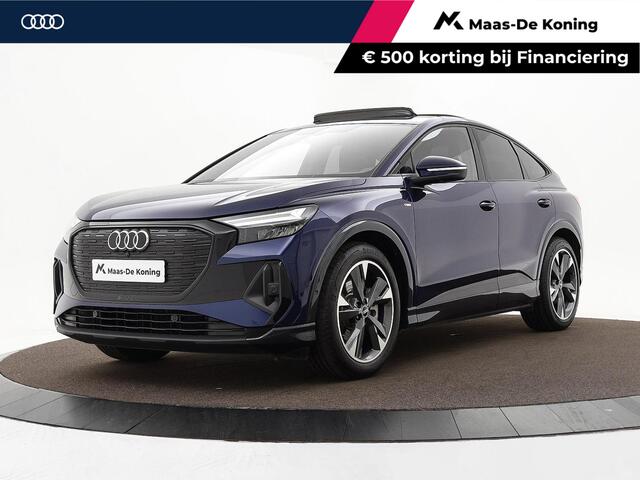 Audi Q4 Sportback e-tron 40 S edition 204 PK 77 kWh · SOH 96,3% · Panoramadak · Camera · Apple/Android Car Play · Navigatie · Head-Up Display ·