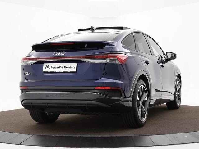 Audi Q4 Sportback e-tron 40 S edition 204 PK 77 kWh · SOH 96,3% · Panoramadak · Camera · Apple/Android Car Play · Navigatie · Head-Up Display ·