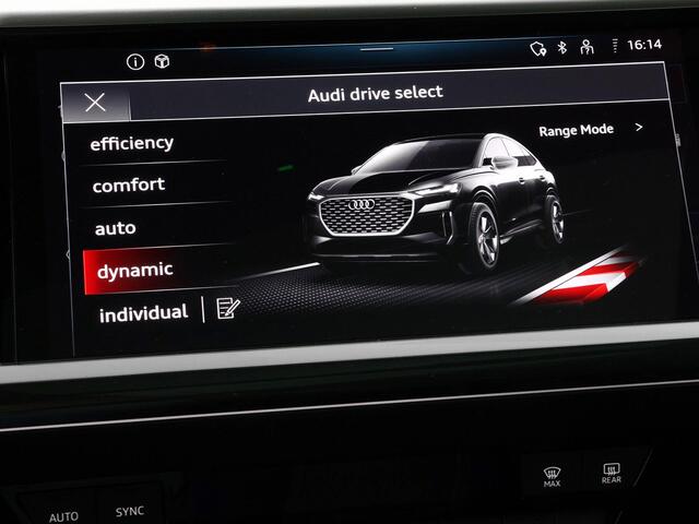 Audi Q4 Sportback e-tron 40 S edition 204 PK 77 kWh · SOH 96,3% · Panoramadak · Camera · Apple/Android Car Play · Navigatie · Head-Up Display ·