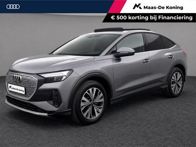 Audi Q4 Sportback e-tron 35 Launch edition 55 kWh 125kW/170PK · Panoramadak · Leder · Stoelverwarming · Apple/Android Car Play · Garantie t/m 17-10-2026 of 100000km.