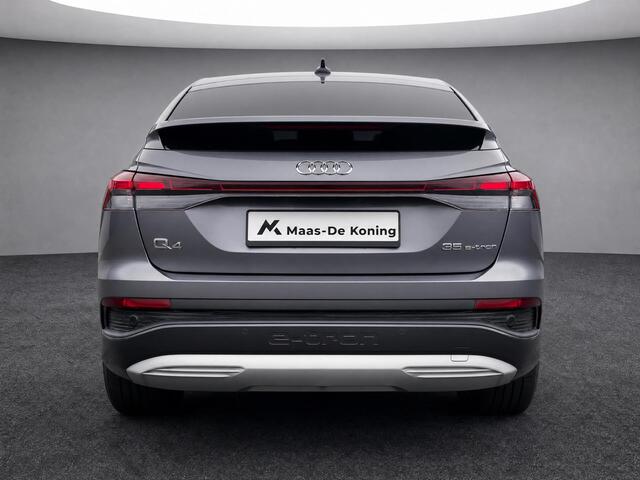 Audi Q4 Sportback e-tron 35 Launch edition 55 kWh 125kW/170PK · Panoramadak · Leder · Stoelverwarming · Apple/Android Car Play · Garantie t/m 17-10-2026 of 100000km.
