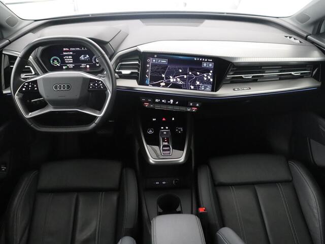 Audi Q4 Sportback e-tron 40 Advanced edition 77 kWh | SOH 93,3% | Leder | Adaptive cruise | Stoelverwarming | Trekhaak | Camera | Park assist | Climate control | Full LED