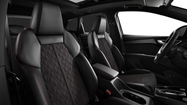 Audi Q4 e-tron Q4 45 e-tron quattro 286 1AT S edition Automaat | MMI navigatie plus | Velgen Audi Sport, 10-spaak-ster-aero, zwart, glansgedraaid | Privacy glas | Audi Virtual Cockpit | Matrix-ledkoplampen met Audi-laserlicht, ledachterlichten, lichtanimatie, dynamische