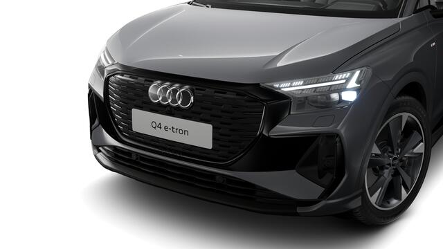 Audi Q4 e-tron Q4 45 e-tron quattro 286 1AT S edition Automaat | Verwarmbare voorstoelen | Audi Virtual Cockpit | Servosluiting achterklep | Matrix LED-koplampen | Privacy glas | Velgen, 5-Y-spaak, grafietgrijs, glansgedraaid | S line-interieur met sportstoelen en zwart