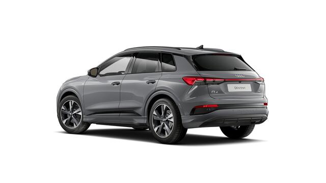 Audi Q4 e-tron Q4 45 e-tron quattro 286 1AT S edition Automaat | Verwarmbare voorstoelen | Audi Virtual Cockpit | Servosluiting achterklep | Matrix LED-koplampen | Privacy glas | Velgen, 5-Y-spaak, grafietgrijs, glansgedraaid | S line-interieur met sportstoelen en zwart