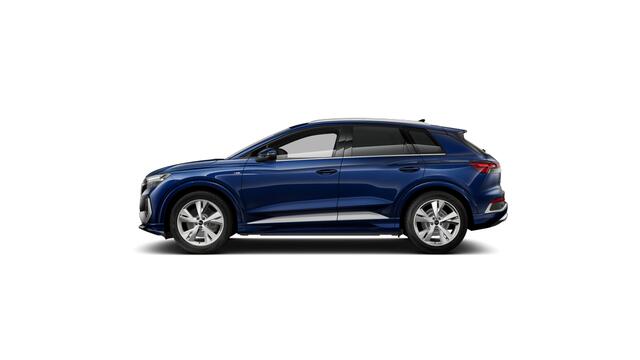 Audi Q4 e-tron Q4 45 e-tron quattro 286 1AT S edition Automaat | Verwarmbare voorstoelen | Audi Virtual Cockpit | Servosluiting achterklep | Privacy glas | MMI navigatie plus | S line-interieur met sportstoelen en zwarte stoffen-kunstlederen bekleding | Audi soundsystem