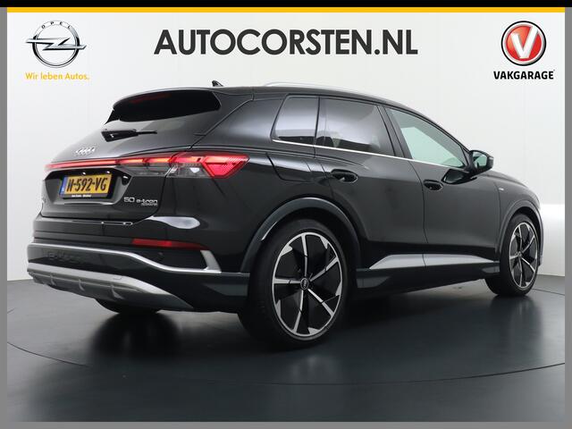 Audi Q4 e-tron 50 Quattro 77kWh S-Line Competition 300pk Sonos®-Audio Pano-dak Leer Warmtepomp Adaptive-Cruise Matrix-Led 21" Head-Up-Display Launch Edition Sport Stoelen Virtual-Cockpit Apple Carplay Android Auto Assistentie Pack Comfort-plus Pack Dynamic Pack Interieu