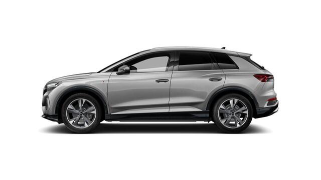 Audi Q4 e-tron 40 S edition 77 kWh Assistentiepakket plus - Dynamic pakket plus - Veiligheidspakket plus - Stoelverwarming voorin - Sportstoelen - Warmtepomp - Verwarmbaar stuurwiel - Privacy glas - Lane departure warning -
