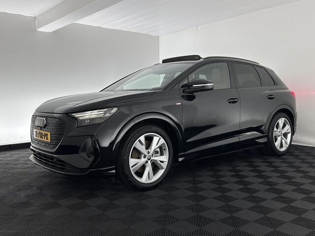 Audi Q4 e-tron 40 Launch edition S Competition 77 kWh [ 3-Fase-11kW ] {SOH-90%} (INCL-BTW) Aut. *HEATPUMP | PANO | LEATHER | MATRIX-LED | AUDI-SOUND | ADAPTIVE-CRUISE | HEATED-SPORTSEATS | AMBIENT-LIGHT | DIGI-COCKPIT | CAMERA | KEYLESS | DAB+ | 20''ALU*
