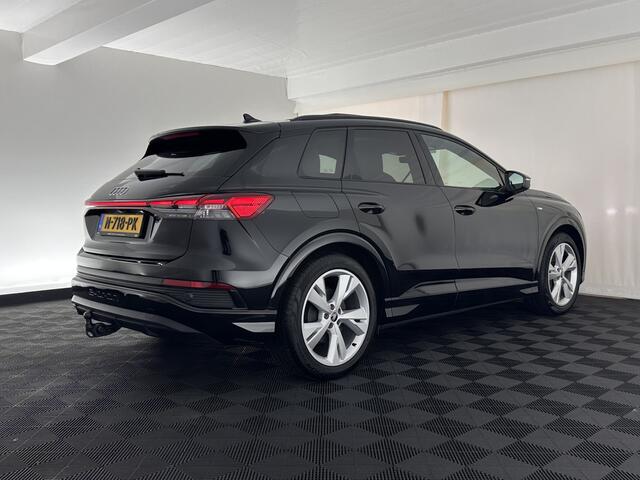 Audi Q4 e-tron 40 Launch edition S Competition 77 kWh [ 3-Fase-11kW ] {SOH-90%} (INCL-BTW) Aut. *HEATPUMP | PANO | LEATHER | MATRIX-LED | AUDI-SOUND | ADAPTIVE-CRUISE | HEATED-SPORTSEATS | AMBIENT-LIGHT | DIGI-COCKPIT | CAMERA | KEYLESS | DAB+ | 20''ALU*