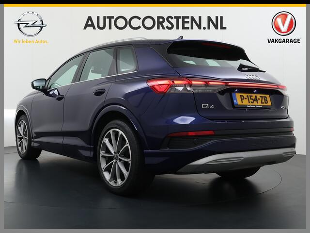 Audi Q4 e-tron 40 204pk AUT. 82kWh Advanced Launch Ed. SOH 97% Warmtepomp Matrix-Led Adaptive-Cruis Audi-Sound System Apple Carplay Android Auto Navi 3-Zone Ecc Camera Pdc 3 fase laden Stoelverwarming Lmv 20" DAB Bluetooth Elek.Achterklep ¤ 63.000 nieuw Origineel Nederl