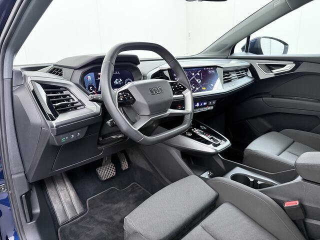 Audi Q4 e-tron 40 204pk AUT. 82kWh Advanced Launch Ed. SOH 97% Warmtepomp Matrix-Led Adaptive-Cruis Audi-Sound System Apple Carplay Android Auto Navi 3-Zone Ecc Camera Pdc 3 fase laden Stoelverwarming Lmv 20" DAB Bluetooth Elek.Achterklep ¤ 63.000 nieuw Origineel Nederl
