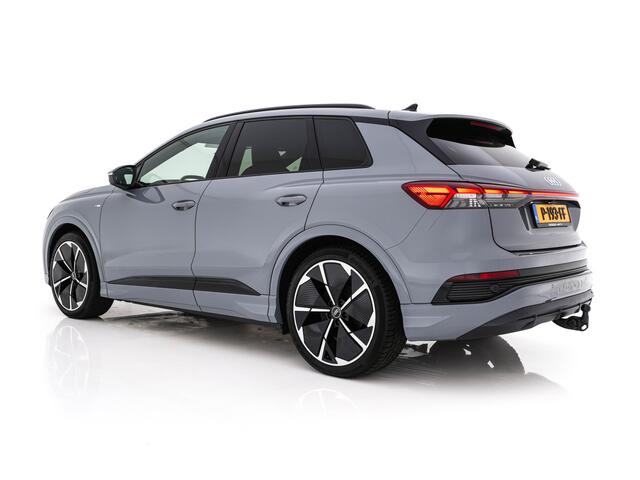 Audi Q4 e-tron 40 Launch edition S Competition 77 kWh [ 3-Fase -11kW ] {SOH-93%} (INCL-BTW) *HEATPUMP | LEATHER-FABRIC | SONOS-AUDIO | MATRIX-LED | ADAPTIVE-CRUISE | HEATED-SPORTSEATS | AMBIENTLIGHT | DIGI-COCKPIT | CAMERA | KEYLESS | DAB+ | NAVI-FULLMAP | TOWBAR | PRIV