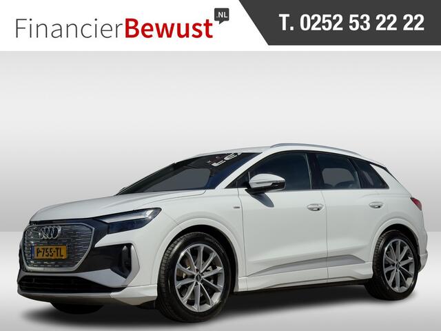 Audi Q4 e-tron 40 3x S-LINE 204Pk 77 kWh 89,6% SOH LEDER 20 INCHE-LMV CAMERA-360 DIGI-DASH NAVI LED PDC