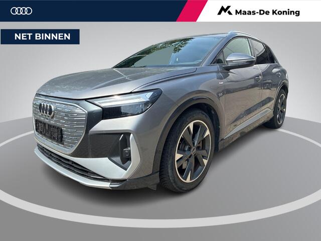 Audi Q4 e-tron 45 Quattro S Edition 77 kWh 265pk · SOH 90,8% · Camera · Head-Up Display · Warmtepomp · ACC · Elek. Achterklep · Apple/Android Car Play ·