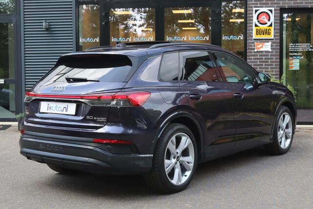 Audi Q4 e-tron 50 quattro S Edition 77 kWh Optiek Zwart S-Line/Pano/Leder/Matrix LED/Elek. stoelen+mem/Head-up/Camera/Keyless/20"