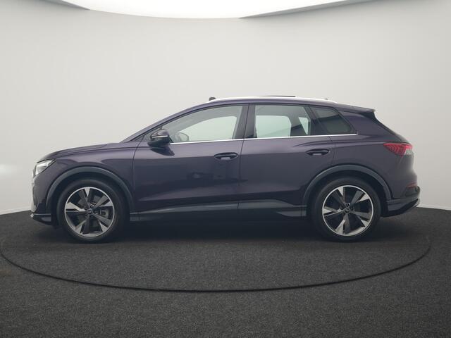 Audi Q4 e-tron 45 S Line 82 kWh 286pk Dealer O.H. | Trekhaak Af Fabriek | Panodak | Adaptive Cruise | Warmtepomp | Camera | Sonos Audio | Sportstoelen Verwarmd | Keyless | Blis | Apple Carplay | Navigatie | DAB |