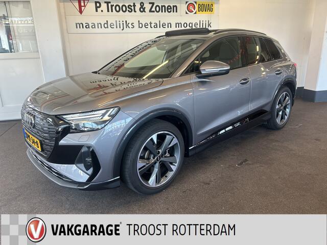 Audi Q4 e-tron 35 3X S-Line edition 55 kWh 100% Elektrisch | Panoramadak | Lederen bekleding | Digital dashboard | Adaptieve cruise control | Lane assist | Stoelverwarming | Climate control | Navigatie | Apple carpaly | Parkeersensoren v+a
