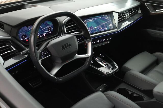 Audi Q4 e-tron 40 204pk Launch edition S Competition 77 kWh Panoramadak Trekhaak Leder ACC Sonos HUD Matrix Camera Memory Navigatie S-Line