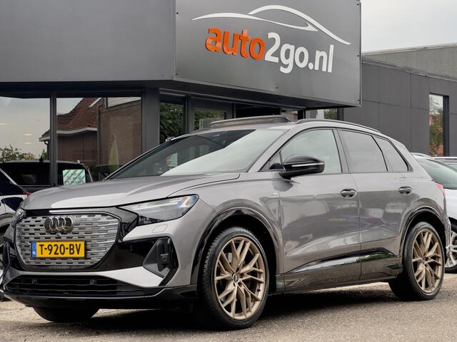 Audi Q4 e-tron 50 QUATTRO 3X S-LINE COMPETITION-EDITION 77 KWH/300PK SOH 92.47% LEDER PANODAK NAVI CAMERA DIGI-DASH APPLE-CARPLAY LED 20INCHE