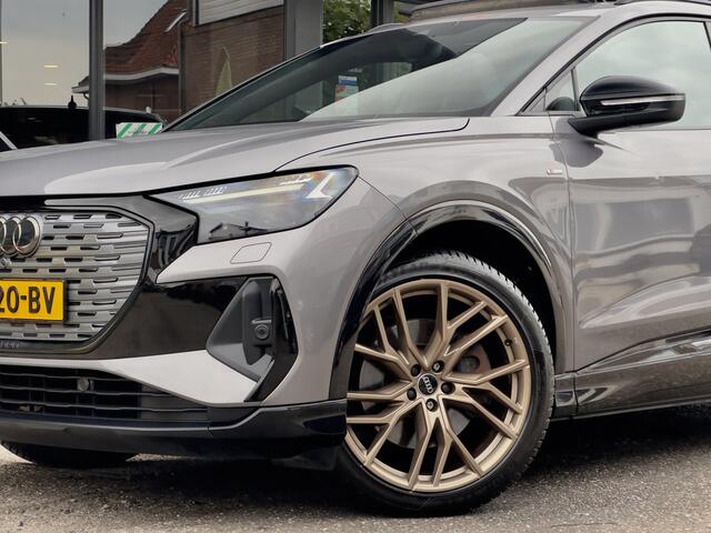 Audi Q4 e-tron 50 QUATTRO 3X S-LINE COMPETITION-EDITION 77 KWH/300PK SOH 92.47% LEDER PANODAK NAVI CAMERA DIGI-DASH APPLE-CARPLAY LED 20INCHE