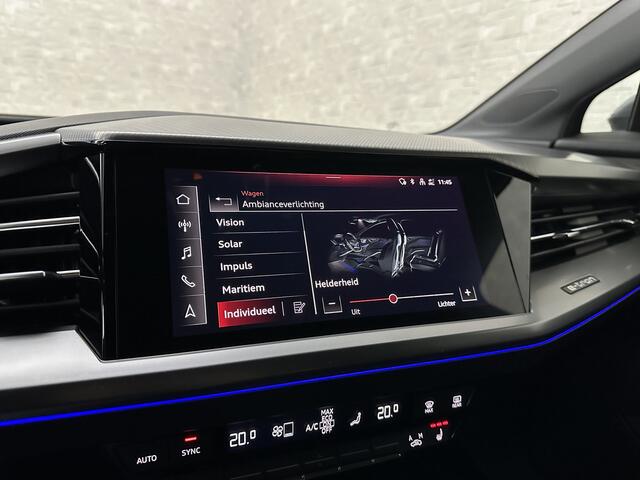 Audi Q4 e-tron 40 204pk 77 kWh | #RS-Leder | 96,7% SOH | 5x Q4 OP VOORRAAD! | ACC | Matrix-LED | Sfeerverlichting | 3 Zone Clima | Carplay | Getint Glas | Zwarte Hemelbekleding | Kieselgrau | Btw auto, 27150,= ex. | Bovag garantie. 4x Q4 op voorraad!