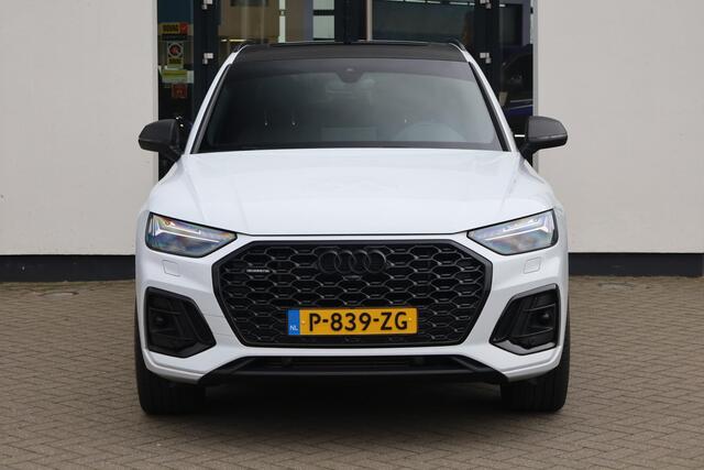Audi Q5 Sportback 50 TFSI e S edition 299PK / 220kW 7 versn. DSG, Wegklapbare trekhaak, panoramadak, S-Line in- en exterieur, LED Matrix, sportstoelen met verlengbare zitting en elektrisch verstelbare lendesteun, voorstoelen verwarmbaar, 3-zone climatronic, achte