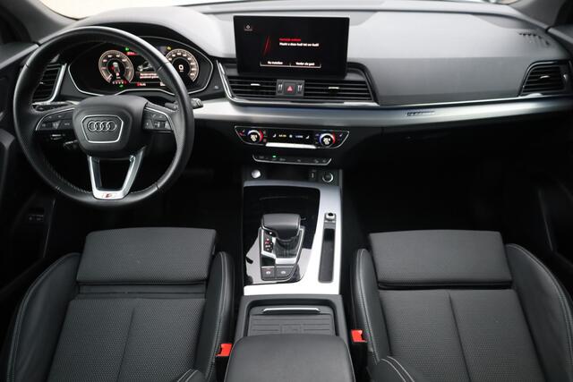 Audi Q5 Sportback 50 TFSI e S edition 299PK / 220kW 7 versn. DSG, Wegklapbare trekhaak, panoramadak, S-Line in- en exterieur, LED Matrix, sportstoelen met verlengbare zitting en elektrisch verstelbare lendesteun, voorstoelen verwarmbaar, 3-zone climatronic, achte