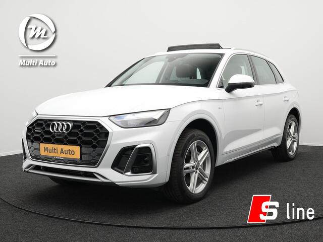 Audi Q5 55 TFSI e Quattro S-Line Plug in Hybrid PHEV | Panodak | Sportstoelen Memory | Adaptive Cruise | Trekhaak af Fabriek | Bang & Olufsen | Sound | Head Up | Apple Carplay | 360 Camera | Navigatie | Virtual | L.M. 19" |