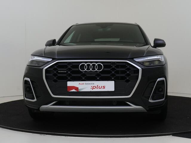 Audi Q5 55 TFSI e S edition | Panoramadak | Luchtvering | Luxe lederen bekleding | 360 camera | Stoel- en stuurverwarming | Dodehoek detectie | Parkeerassistent |