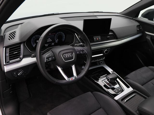Audi Q5 50 TFSi e 299 Pk Automaat S-Line | Full LED | Panoramadak | Zwart Optiek | Camera | 20 Inch | Stoelverwarming | Adaptive Cruise | 46.409 Km!!
