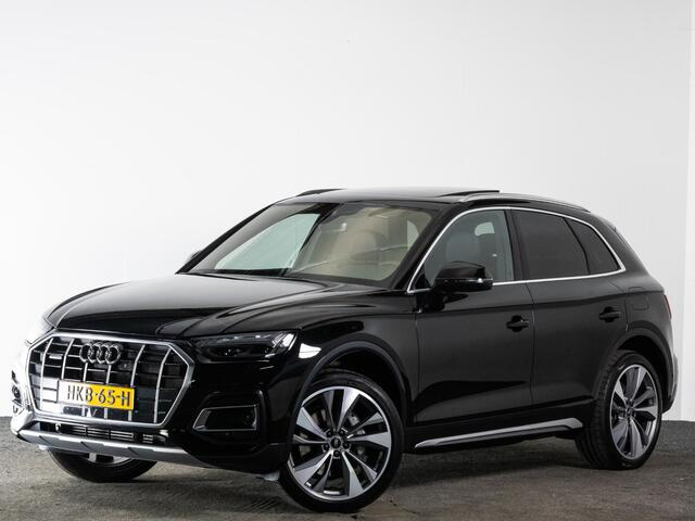 Audi Q5 Sport Edition 50 TFSI e 299pk | Panorama | 21" Velgen | Trekhaak | Camera | Keyless | Stoelverwarming v+a | Adaptieve Cruise | Dodehoekdetectie | Elek. stoelen |