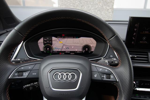 Audi Q5 55 TFSI e S edition Competition | Audi Exclusive | 3 X S-Line | Pano | B&O | Sfeer | Luchtvering | Matrix LED | 21 Inch | 360 View | HUD | S-Seats | Trekhaak | DAB | Carplay | Alle Opties | Dealer Onderhouden | BTW | 1 Eigenaar | Garantie