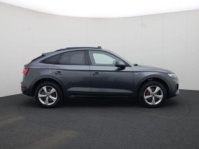 Audi Q5 Sportback 55 TFSIe 270kW/367PK S Line · Panoramadak · Leder · Trekhaak · Garantie tot augustus 2029 of 100000km