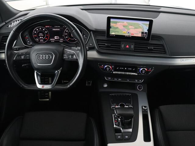 Audi Q5 2.0 TFSI quattro S Line | Panoramadak | Stoelverwarming | Adaptive cruise | Trekhaak | Virtual Cockpit | Carplay | Keyless | 20'' | Half leder | Navigatie | Full LED | Parkeerhulp