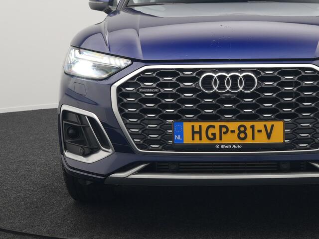 Audi Q5 Sportback 55 TFSI e Quattro S-Line Plug in Hybrid PHEV | Trekhaak af Fabriek | Alcantara Sportstoelen Verwarmd | Adaptive Cruise | Apple Carplay | Virtual | Navigatie | Camera | DAB |