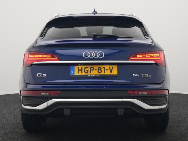 Audi Q5 Sportback 55 TFSI e Quattro S-Line Plug in Hybrid PHEV | Trekhaak af Fabriek | Alcantara Sportstoelen Verwarmd | Adaptive Cruise | Apple Carplay | Virtual | Navigatie | Camera | DAB |